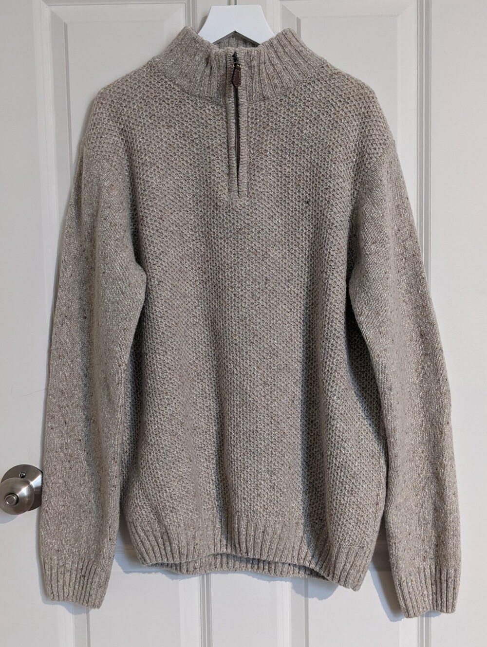 Luca Nobili Wool Blend Quarter Zip Knit Sweater